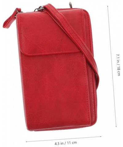 Multifunctional Mobile Phone Bag Mobile Phone Bag Shoulder Purse for Women Trendy Crossbody Bags for Red $12.10 Crossbody Bags