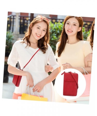 Multifunctional Mobile Phone Bag Mobile Phone Bag Shoulder Purse for Women Trendy Crossbody Bags for Red $12.10 Crossbody Bags