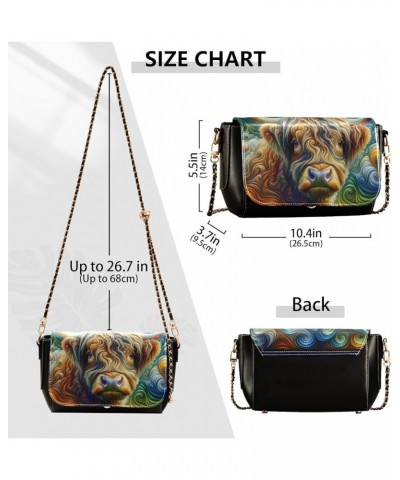 Crossbody Bags for Women Trendy Women's Black Shoulder Bag Small PU Leather Flap Cross Body Bag Handbags Pattern2 $24.18 Cros...