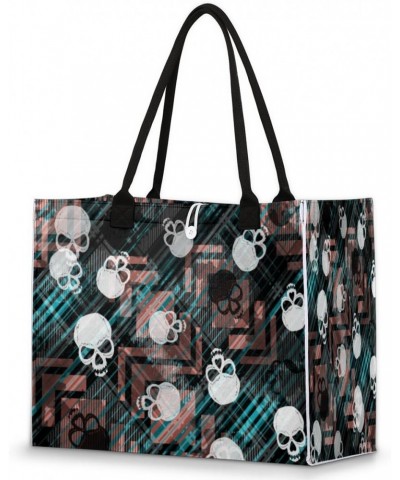 Abstract Skull Gothic Large Tote Bag Shoulder Bag For Women Teachers Nurses Work Shopping Travel Handbag Purse $10.44 Totes