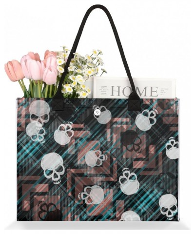 Abstract Skull Gothic Large Tote Bag Shoulder Bag For Women Teachers Nurses Work Shopping Travel Handbag Purse $10.44 Totes