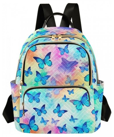 Butterfly Colorful Backpack Purse for Women Small Travel Bag Fashion Daypack M 202a3062 M(11.4"x6.1"x14.17") 202a3062 $18.04 ...