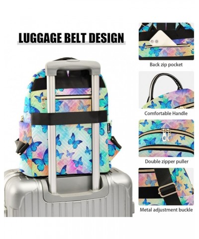 Butterfly Colorful Backpack Purse for Women Small Travel Bag Fashion Daypack M 202a3062 M(11.4"x6.1"x14.17") 202a3062 $18.04 ...