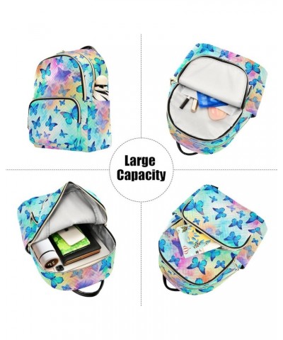 Butterfly Colorful Backpack Purse for Women Small Travel Bag Fashion Daypack M 202a3062 M(11.4"x6.1"x14.17") 202a3062 $18.04 ...