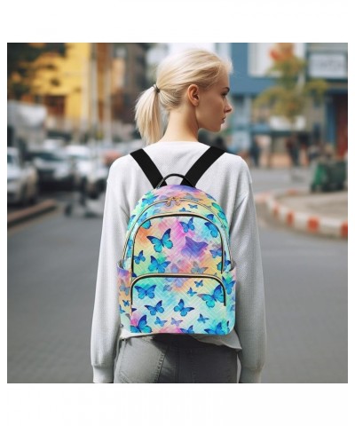 Butterfly Colorful Backpack Purse for Women Small Travel Bag Fashion Daypack M 202a3062 M(11.4"x6.1"x14.17") 202a3062 $18.04 ...