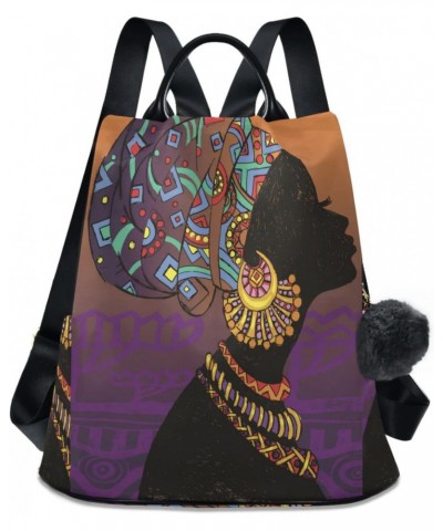 African Women Polyester Backpack Purse Travel Bag for Women Fashion Back Pack Shoulder Bag $22.39 Backpacks