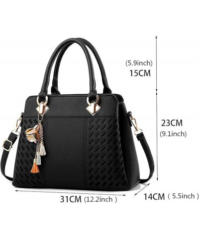 Large Purses for Women PU Leather Shoulder Handbag Crossbody Hobo Bags Ladies Tote Bags Satchel with Adjustable Strap Black $...