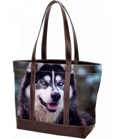 The Tote Bag For Women,Tote Bag With Zipper,Canvas Tote Bag,Alaskan Dog Funny Tongue Handbags $22.88 Totes