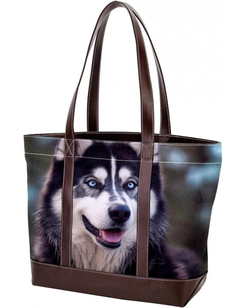 The Tote Bag For Women,Tote Bag With Zipper,Canvas Tote Bag,Alaskan Dog Funny Tongue Handbags $22.88 Totes