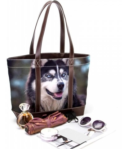 The Tote Bag For Women,Tote Bag With Zipper,Canvas Tote Bag,Alaskan Dog Funny Tongue Handbags $22.88 Totes