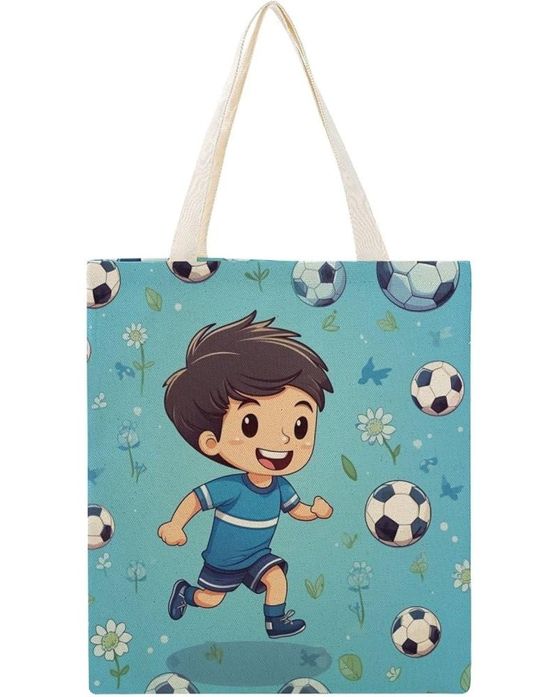 Cute Cartoon Brunette Girl Play Baseball Canvas Tote Bag Unique Sports Souvenir Beach Bags Reusable Canvas Tote Bags Totebag-...