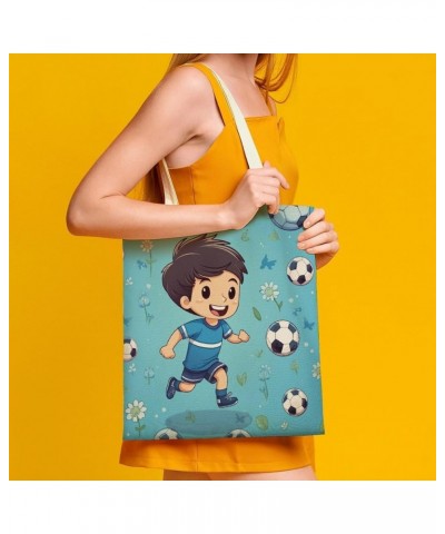 Cute Cartoon Brunette Girl Play Baseball Canvas Tote Bag Unique Sports Souvenir Beach Bags Reusable Canvas Tote Bags Totebag-...