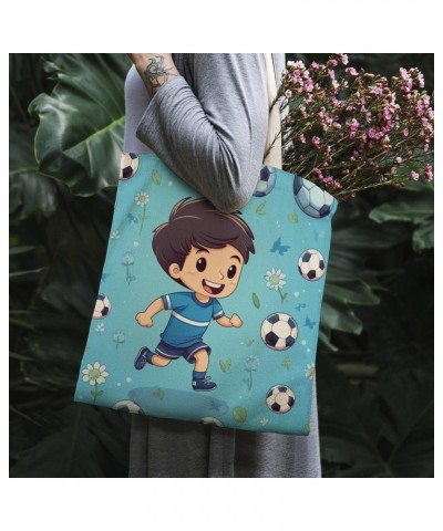 Cute Cartoon Brunette Girl Play Baseball Canvas Tote Bag Unique Sports Souvenir Beach Bags Reusable Canvas Tote Bags Totebag-...