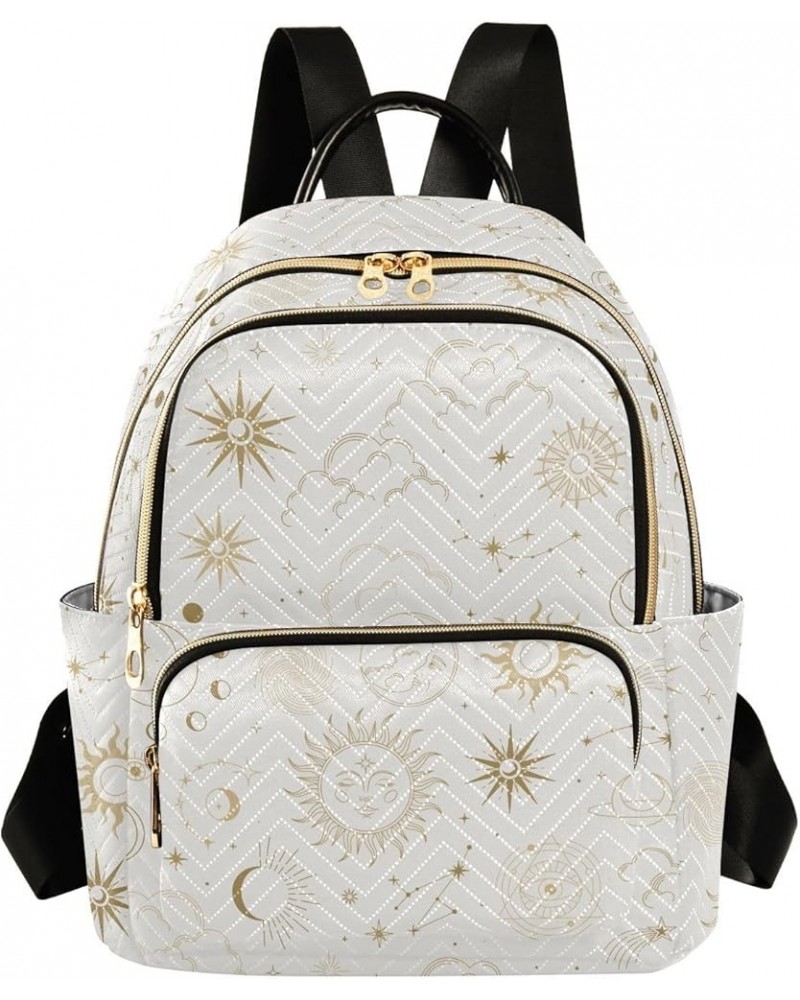 Sun and Moon Eyes Astrology Casual Fashion Polyester Travel Rucksack Shoulder Bag Color Small $20.71 Backpacks