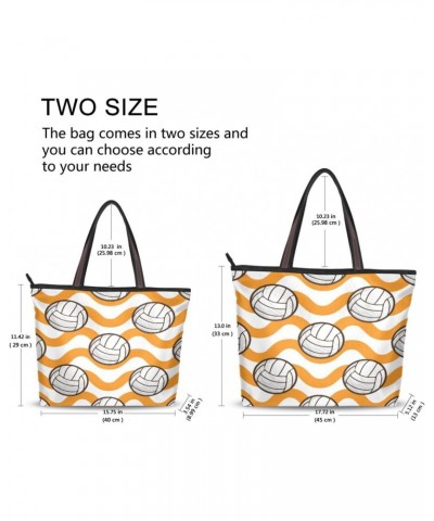 Volleyball Ball Women Tote Bag Handbag Large Capacity Shoulder Bags $11.79 Shoulder Bags