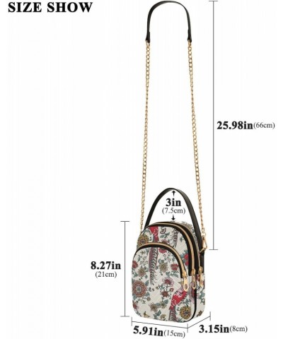 Flowers Birds Crossbody Bags for Women Travel Crossbody Bags Shoulder Handbag with Chain Strap for Travel Daily Use $10.66 Cr...