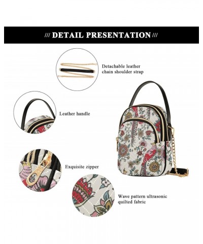 Flowers Birds Crossbody Bags for Women Travel Crossbody Bags Shoulder Handbag with Chain Strap for Travel Daily Use $10.66 Cr...