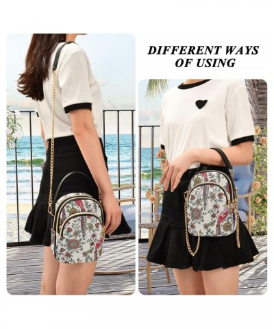 Flowers Birds Crossbody Bags for Women Travel Crossbody Bags Shoulder Handbag with Chain Strap for Travel Daily Use $10.66 Cr...