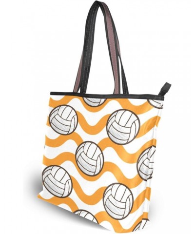 Volleyball Ball Women Tote Bag Handbag Large Capacity Shoulder Bags $11.79 Shoulder Bags