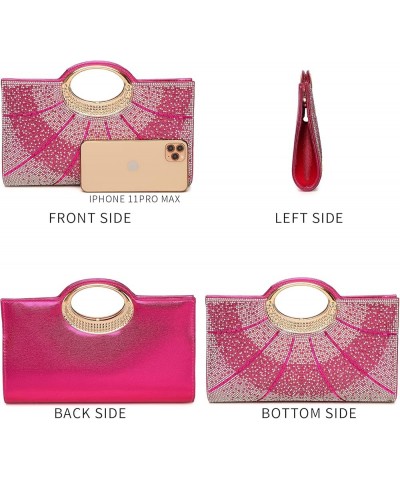 Clutch Purses for Women Rhinestone Evening Bag Wedding Party Cocktail Purses Handbags. Fuchsia $18.87 Evening Bags