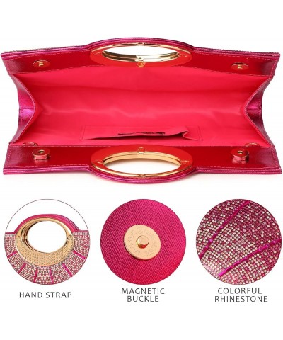 Clutch Purses for Women Rhinestone Evening Bag Wedding Party Cocktail Purses Handbags. Fuchsia $18.87 Evening Bags