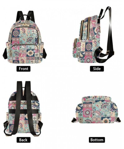 Paisley Flowers Backpack Purse for Women Fashion Travel Bag Ladies Shoulder Bags with Double Zipper Weekend Bag,M Small $19.2...