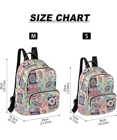 Paisley Flowers Backpack Purse for Women Fashion Travel Bag Ladies Shoulder Bags with Double Zipper Weekend Bag,M Small $19.2...