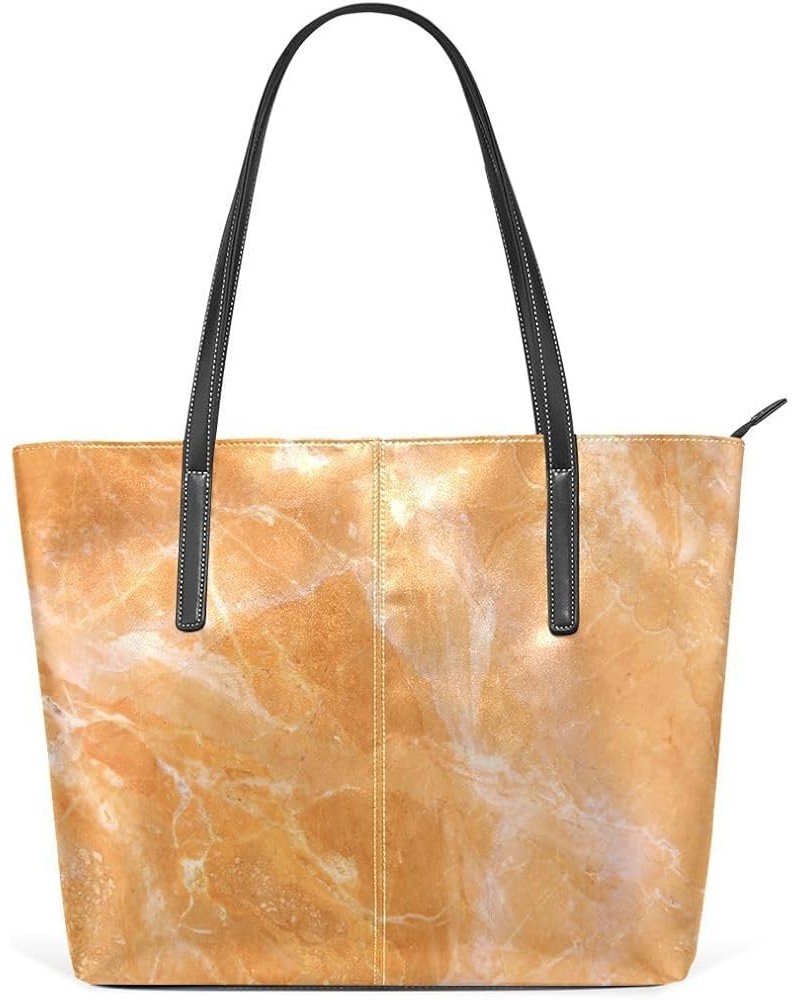 Handbags for Women Tote Bags with 11.08"(L) x 3.54"(W) x 11.02"(W) - Cat Traces Hearts Bowl Orange Marble $25.79 Totes