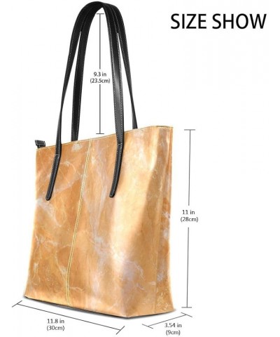 Handbags for Women Tote Bags with 11.08"(L) x 3.54"(W) x 11.02"(W) - Cat Traces Hearts Bowl Orange Marble $25.79 Totes