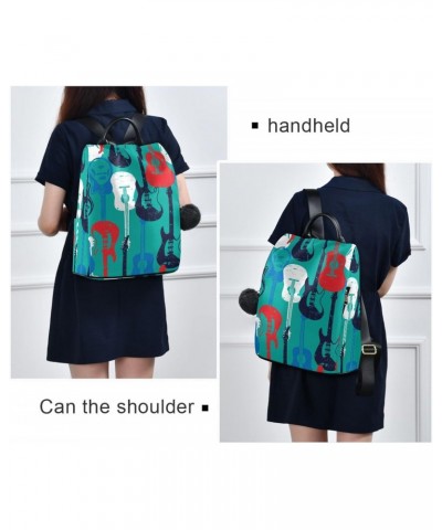 Painting Guitars Women Backpack, Fashion Anti Theft Casual Daypack Shoulder Bag Purse for Travel Work 15 inches $20.09 Backpacks