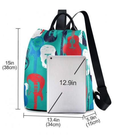 Painting Guitars Women Backpack, Fashion Anti Theft Casual Daypack Shoulder Bag Purse for Travel Work 15 inches $20.09 Backpacks