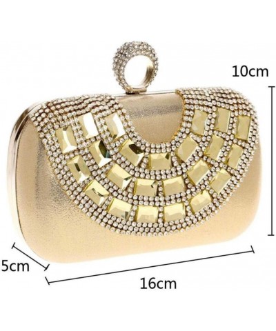 Women diamond-encrusted evening bag,With chain strap clutch For Party Birthday party Wedding Gray $27.14 Evening Bags