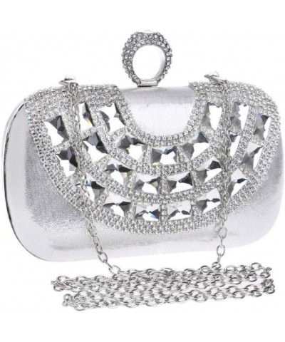 Women diamond-encrusted evening bag,With chain strap clutch For Party Birthday party Wedding Gray $27.14 Evening Bags