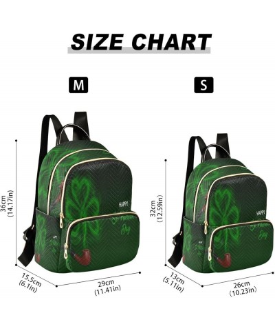 Backpack Purse for Women Saint Patrick's Day, Mini Fashion Backpack Pipe Shamrocks Lightweight Casual Daypack Shoulder Bag Tr...