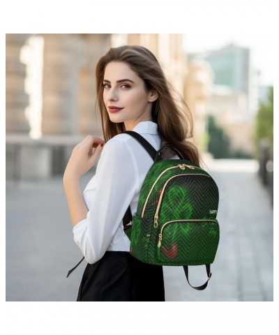 Backpack Purse for Women Saint Patrick's Day, Mini Fashion Backpack Pipe Shamrocks Lightweight Casual Daypack Shoulder Bag Tr...