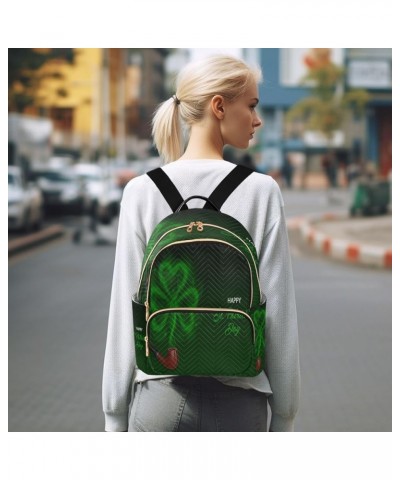 Backpack Purse for Women Saint Patrick's Day, Mini Fashion Backpack Pipe Shamrocks Lightweight Casual Daypack Shoulder Bag Tr...