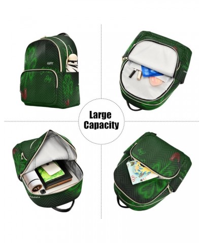 Backpack Purse for Women Saint Patrick's Day, Mini Fashion Backpack Pipe Shamrocks Lightweight Casual Daypack Shoulder Bag Tr...