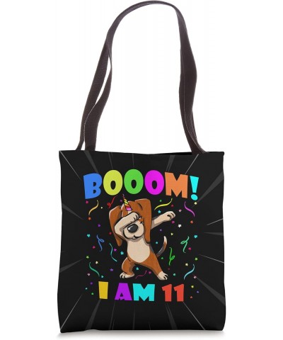 Dabbing Beaglecorn Booom! I Am 11 Boys Girls 11th Birthday Tote Bag $11.49 Totes