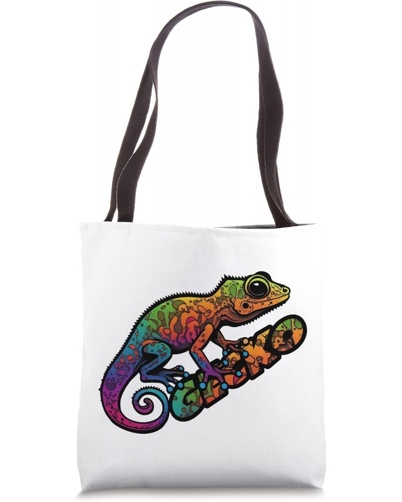 Colorful Gecko Art Tote Bag $10.35 Totes