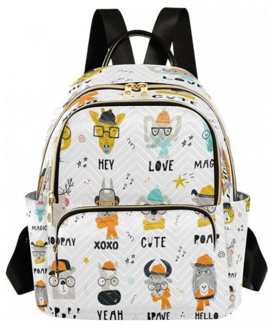 Fashion Backpack Mini Backpack Purse Casual Daily Backpack Glasses Animals for Travel for College Work Medium $22.41 Backpacks