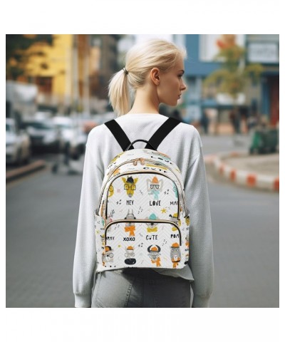 Fashion Backpack Mini Backpack Purse Casual Daily Backpack Glasses Animals for Travel for College Work Medium $22.41 Backpacks