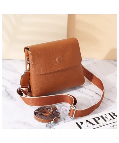 Bucket Bag Genuine Cow Leather Design Women's Unique Fashion Handbags Shoulder Bag Purses (Off-white) Light Brown $61.48 Shou...