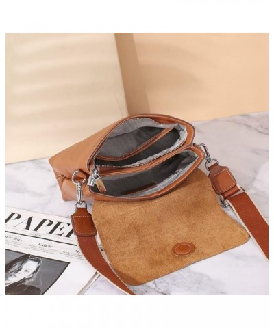 Bucket Bag Genuine Cow Leather Design Women's Unique Fashion Handbags Shoulder Bag Purses (Off-white) Light Brown $61.48 Shou...