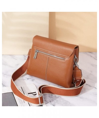 Bucket Bag Genuine Cow Leather Design Women's Unique Fashion Handbags Shoulder Bag Purses (Off-white) Light Brown $61.48 Shou...