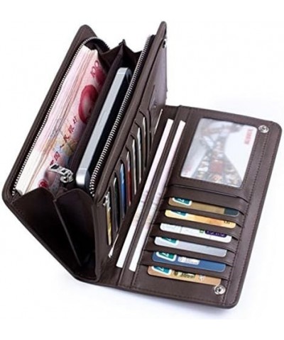 Minimalist Leather Bifold Wallet for Men Business Casual Card Cases Large Storage Capacity，KF010BR $10.44 Wallets