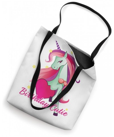 Colored Dreamy Fantasy Unicorn Birthday Cutie Tote Bag $10.40 Totes