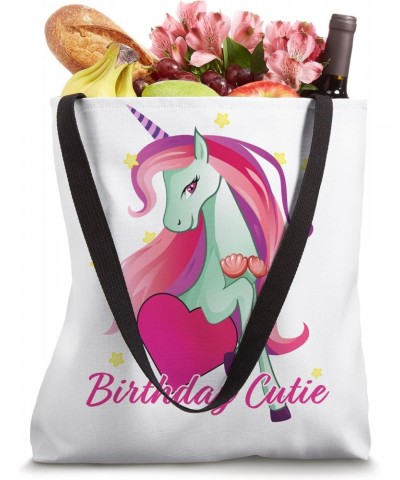 Colored Dreamy Fantasy Unicorn Birthday Cutie Tote Bag $10.40 Totes