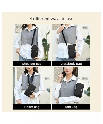 Small Crossbody Bags for Women Mini Cell Phone Wallet Shoulder Bag Handbag Arm Bag Wide Strap Purse Grey Watercolour $8.49 Cr...