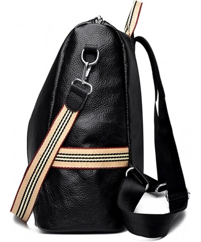 Female Fashion Bags For women Womens Shoulder Bag Travel BackPack Fashion Backpack Women Leather Backpacks (Color : Black, Si...