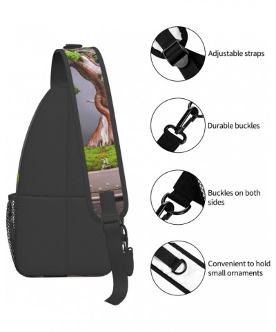 Sling Bag Japan Japanese Tree Sling Backpack Crossbody Chest Bag Daypack For Hiking Travel $12.03 Backpacks